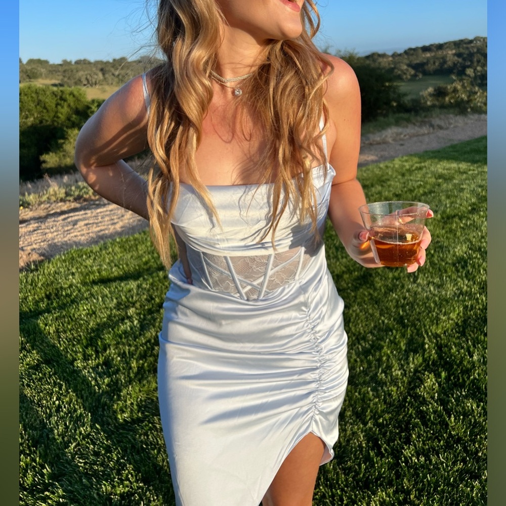 Baby Blue Corset Oh Polly Dress